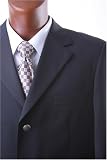 Men's Super 110's Black 100% Virgin Wool Super Straited Blazer
