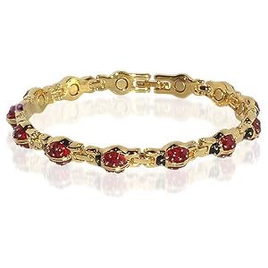 Ladybug Magnetic Link Womens Lady bug Bracelet 7.5 “