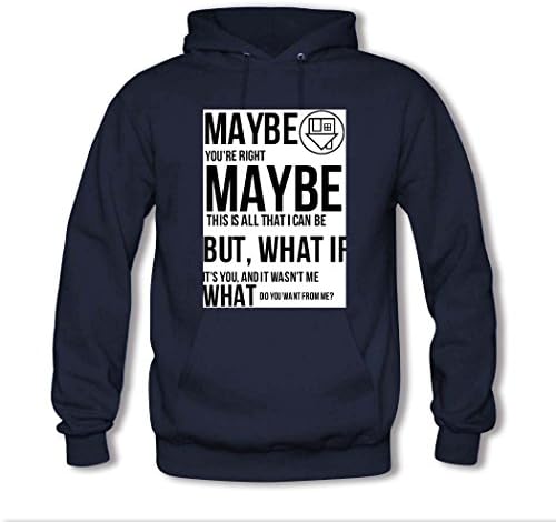 ZIHIA Men's The Nbhd Band Printed Cotton Hooded Sweatshirt Large Blue