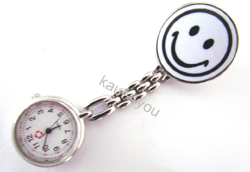 Produkt-Bild: Krankenschwesteruhr Schwesternuhr Pflegeruhr Smiley Weiss