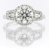 2.37ct Round Brilliant Cut Diamond Engagement Anniversary Ring thumbnail