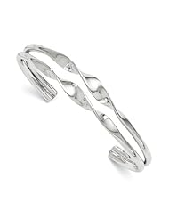 Leslies Sterling Silver Polished Twisted Slip-on Bangle