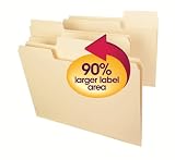 Smead SuperTab Folder, Letter, 11 Point, 1/3 Cut Tab, Manila, 100 Per Box (10301)