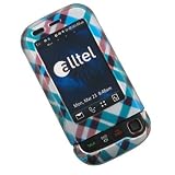 Crystal Hard Blue Cover with Checkered Design Case for LG Tritan AX-840 + sSwivel Belt Clip [WCJ137]