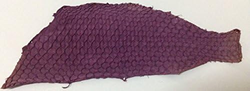 Matt Purple Genuine Tilapia Fish Skin Hide Leather