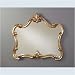 Shaped Framed Wall Mirror Gold Finish