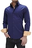 Stone Rose Blue Luxury Cotton Dress Shirt Chic MM40 (Limited Edition shirt)