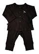 Midori Cardigan 2-Piece Outfit, Espresso, 6-12 Months