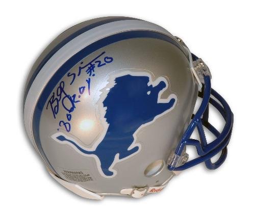 Billy Sims Autographed/Hand Signed Detroit Lions Mini Helmet Inscribed ''80 ROY''