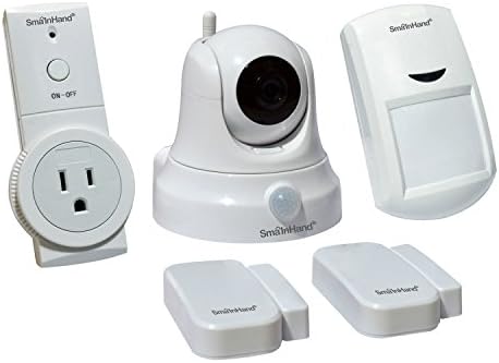 SmaInHand Home Security System Automation and Alarm, 5 Pack(1 WiFi Camera + 1 Wireless Socket + 1 Motion Sensor + 2 Door/Window Sensor) for USA