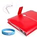 Amazon Kindle 2 Red Melrose Leather Case + Kindle 2 Car Charger White Color + Wristband