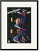 Black Framed/Matted Print 17x23, Worldly Couples