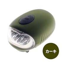 LEDダイナモフラッシュライト FJK-D001 カーキ 22557