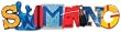 Karen Foster 3-D Title Sticker - Swimming