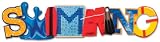 Karen Foster 3-D Title Sticker - Swimming
