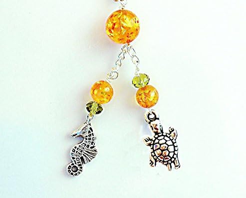Sea Turtle, Sea Horse Car Charm