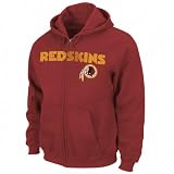 NFL Washington Redskins Touchbck III Full Zip Jacket Adult Long Sleeved Fullzip Hooded Fleece, Dark Garnet, Large