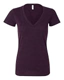 Bella Ladies Triblend Deep V-Neck T-Shirt. 8435
