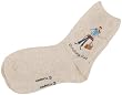 THE GIRLS SOCKS-STITCHING GIRL -OATMEAL