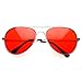 zeroUV - Colorful Premium Silver Metal Aviator Glasses with Color Lens Sunglasses