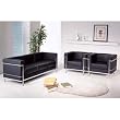 3pc Le Corbusier Leather Sofa and Chairs Set By Wholesale Interiors