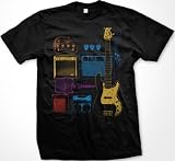 Rock Band Tool Box Mens Music T-shirt, Guitar, Amps, Speakers, Microphone Liquid Blue Design Tee Shirt