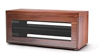 Techlink Overture - Designer Stand For LCD & Plasma TV Up To 50" - Dark Walnut Wood Finish With Clear Glass