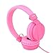 Sound Intone IP950 Stereo Folding Stretchable Headphones Adjustable Headband Headset Kids Earphones or Adults Lightweight Headsets With In-line Mic for Iphone/Ipad/Tablet/Andriod/Mp3/Mp4/Laptop(Pink)