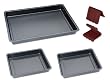 CHG Set 225-10 Auflaufform-Set mit Topfhaltern 5-teilig 42,0 x 29,0 x 4 cm und 29,0 x 23,0 x 4 cm