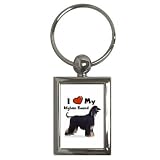 I Love My Afghan Hound Black Key Chain