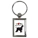 I Love My Afghan Hound Black Key Chain