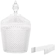 Vintage Cut Acrylic Ice Bucket with Tongs - Clear