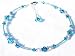 December - Blue Zircon Sterling Silver Anklets - Handmade Adjustable Beaded Birthstone Ankle Bracelets