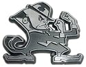 Notre Dame Chrome Metal Leprechaun Auto Emblem