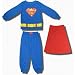 Superman Classic "S" Long-sleeve, long-leg Pajamas w/ ribbed cuffs and detachable cape