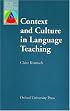 Context and Culture in Language Teaching (Oxford Applied Linguistics)