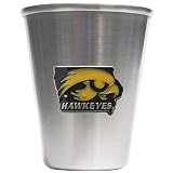 Bergamot Iowa Hawkeyes Stainless Steel Shot Glass Set of 4 - IOWA HAWKEYES No Size