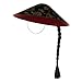 Chinese Coolie Pig Tail Hat - Black Costume
