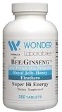 Bee/Ginseng, Super High Energy Formula of Bee Propolis and Siberian Ginseng - 250 Tablets #1512