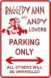 RAGGEDY ANN & ANDY PARKING doll street sign