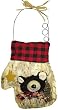 Woodland Animal Black Bear Rustic Christmas Ornament