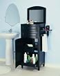 "Antique Black" with Sand Through Terra Cotta Bath Armoire By Powell Furniture