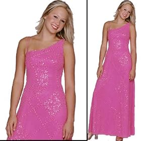 Formal Evening Gown. Beaded Dress in Bubblegum for Prom, Party, Wedding by Sean Collection (190)