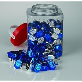 Medium Blue & Silver Dreidels
