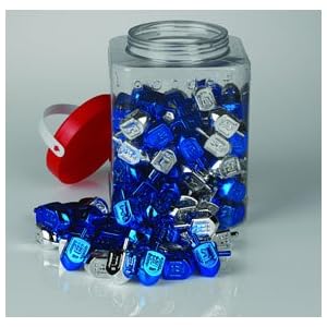 Medium Blue & Silver Dreidels