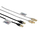 Hama USB2.0 Kabel (USB A  USB B); transparent; 1,8m Dia Scanner