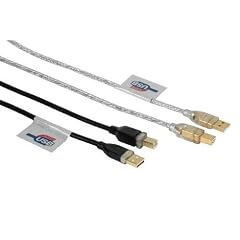 Hama USB2.0-Kabel (USB-A <-> USB-B); transparent; 1,8m