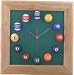 Sport & Fitness : Billard Wanduhr Uhr Echte Kugeln & Holz 36cm NEU