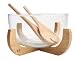 T&G Gift Range Glass Bowl on Hevea Wood Cradle with Servers