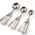 3 x Stainless Steel 4/5/6cm Scoop for Ice Cream Mash Food Spoon Kitchen Ball